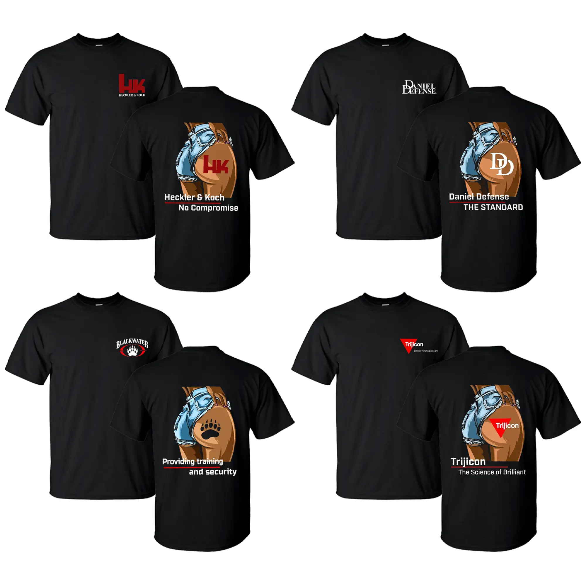 [COLLECTION] Combat Girl Graphic Tee, Tactical Girl Night Vision Goggles T-Shirt, In A World Of Compromise Top, Edgy Streetwear Gun Enthusiast Apparel, Casual Black Short Sleeve Shirt, Humorous 2A Mens Fashion