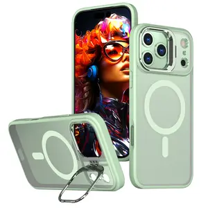 Trending MagSafe iPhone Case with Built-In Kickstand & 16FT Drop Tested Shockproof MagSafe iPhone Case with 1.5mm Raised Edges & Hands-Free Stand