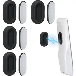 Remote Control Holder Wall Mount 4 Pack Soft  Remote Control  with  Adhesive Remote Holder - Black