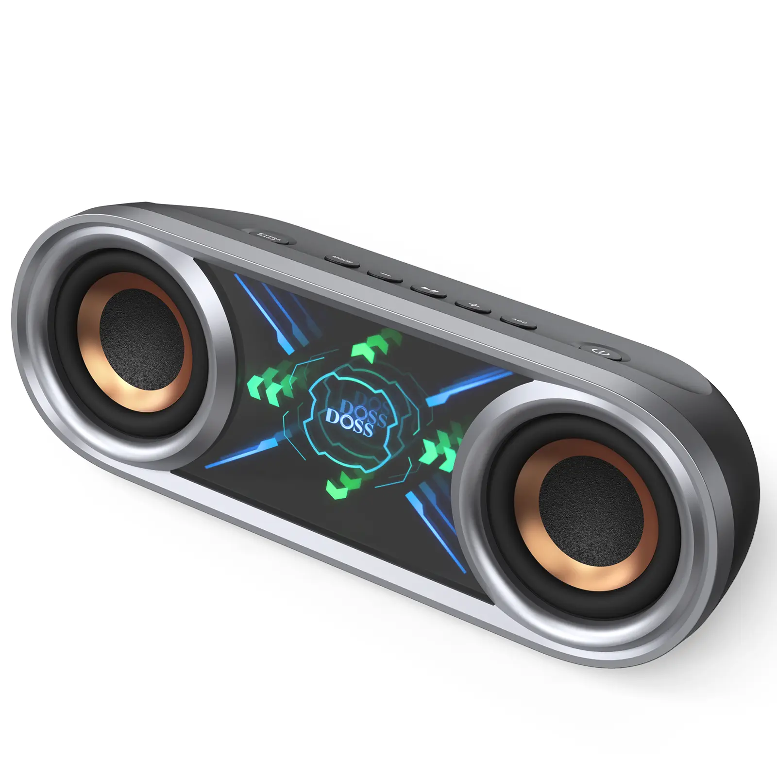Doss SoundBox Pro+ P400 Compact Wireless Bluetooth Speaker, Grey, for Smartphone Audio & Camping Use