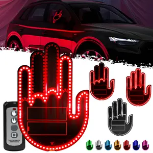 DIBMS Car Gesture Decorative Light, Ambient Lighting Kit, Rechargeable Led Gesture Light, Road Rage Led Signs Calms Road Rage, Decoration led lights car, Road Rage Calming Accessory Kit.(1 PCS)