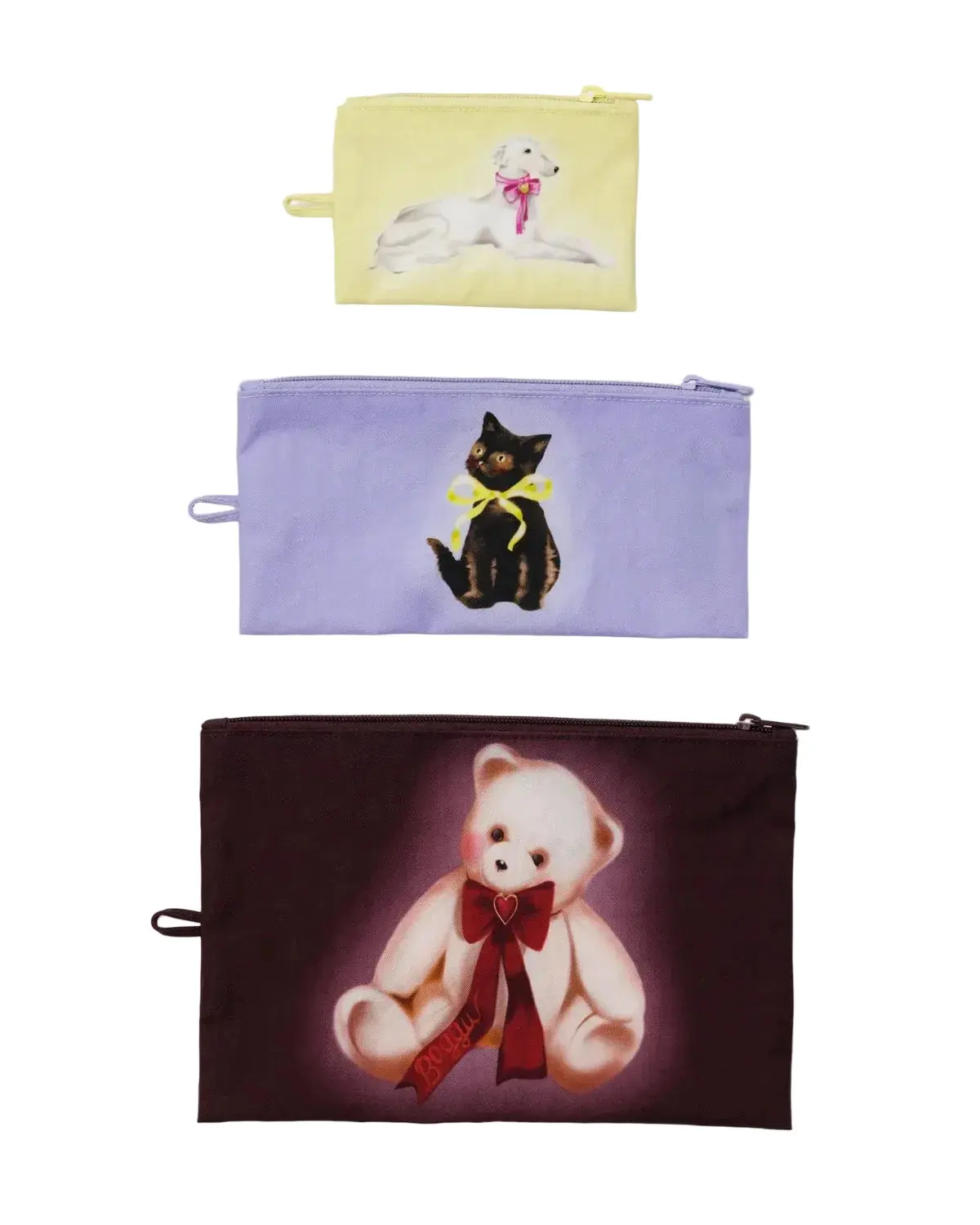 Baggu 3-Piece Flat Pouch Set - Fancy Animals