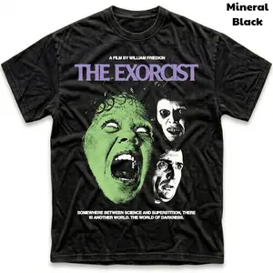 Men's and Women's T-Shirt, Vintage The Exorcist Graphic Tee, Horror Movie Tee, Gift T-Shirt, Gothic Grunge Y2K Emo Scene Amity Affliction Style Clothes Menswear Womenswear Streetwear