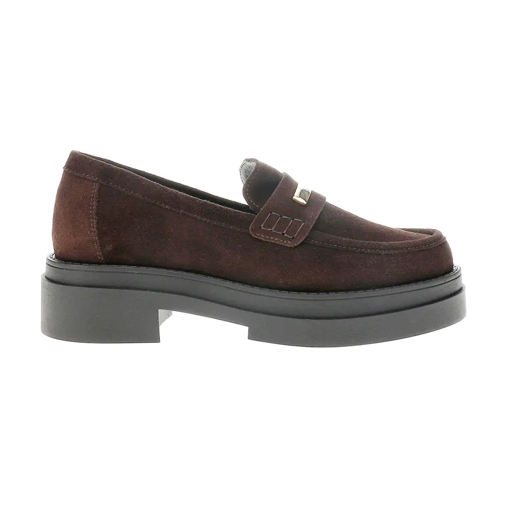 Steve Madden Womens Rodrigo Platform Slip On Loafers Casual - Brown