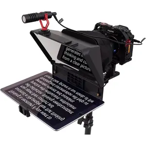 Live Video Prompter-Portable Prompter with Phone Holder, Bluetooth Control, Production Tool for APP Video Recording Live Broadcast-1Pc Cellphone Studio Lights Softbox Lighting Kit Dimmable Led Ringlight