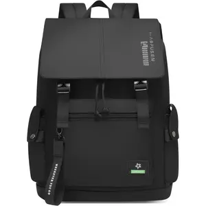 35L Large Capacity Lightw Casual Backpack for Men Women,Water Resistant Durable Daypack fit 17.3inch Laptop Compartment for Travel,Hiking,Work(Black)