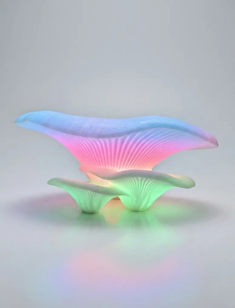 3D Printed Triple Mushroom Ledge - Suction Cup Tank Decor for Geckos, Frogs, and Betta Fish