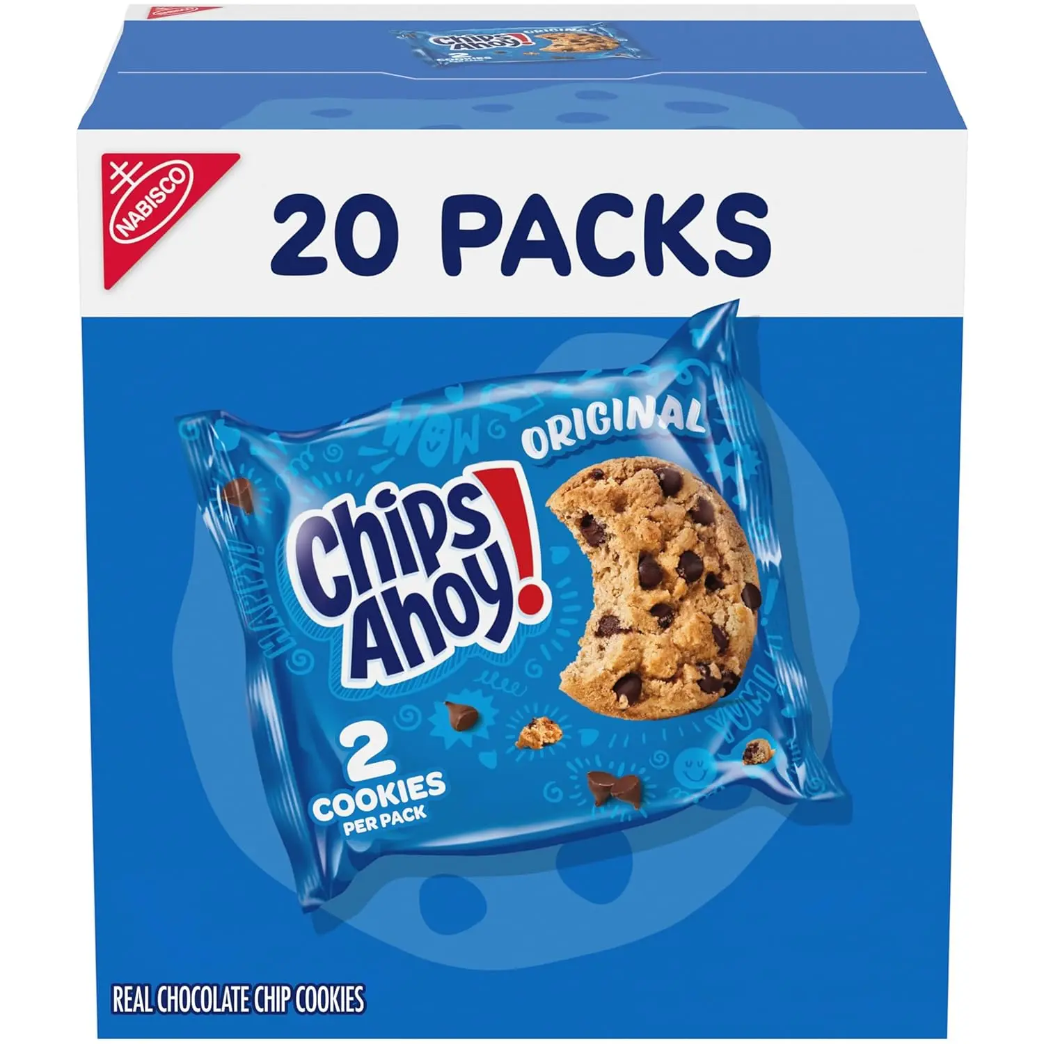 Original Chocolate Chip Cookies, 20 Snack Packs (2 cookies per pack)
