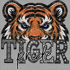 Tiger Pride Mascot Ready to Press DTF Transfer for T-Shirts  Ready to Press Sublimation CCMbyCrystal