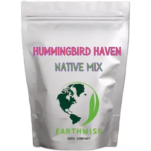 Earthwise Hummingbird Haven Organic Flower Seed Garden Pack - Attracts Hummingbirds - 0.5lb - Covers 1200 sq ft - Includes White Clover Seed