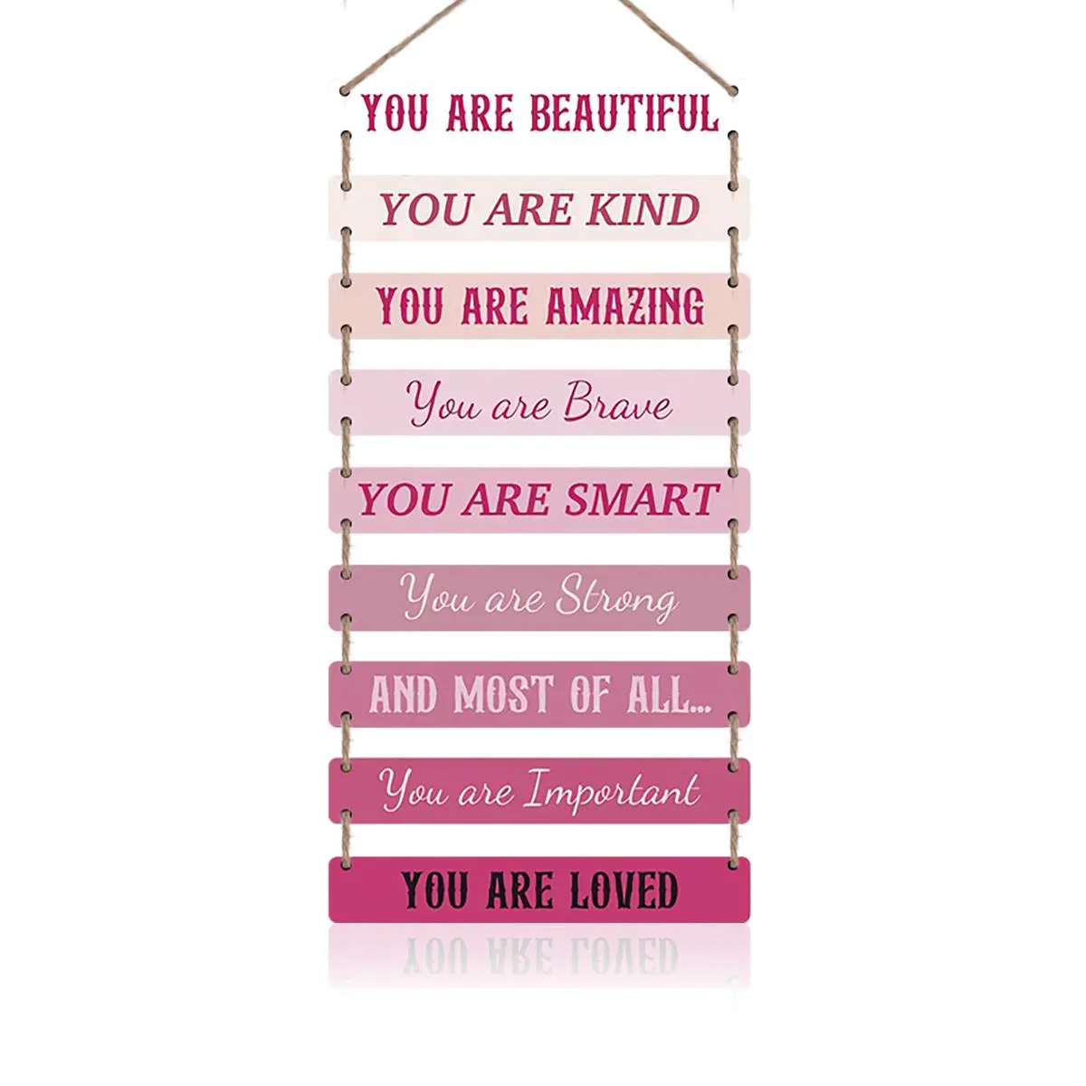 You Are Beautiful Letter Wooden Hanging Sign, 1 Set Wall Decoration Set, Decorative Wall Art for Home Office Classroom Decoration, Ornaments