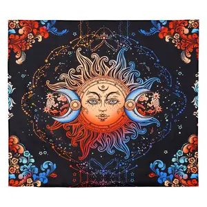 VEVOR Sun and Moon Tapestry,  Psychedelic Mystic Floral Aesthetic Wall Tapestry, Vintage Wall Blanket for Home Decoration, Suitable for Bedroom, Living Room, Dorm (50.39 x 57.87 inches)