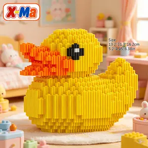 Kawaii Yellow Duck Micro Brick Building Kit - Cute Rubber Duck Toy Perfect Gift for Duck Lovers & Collectors