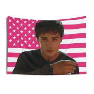 Will Byers Pink American Flag Tapestry – Indoor Wall & Room Decor Decoration Decorative