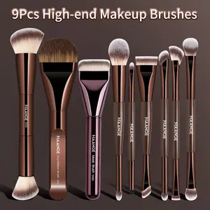 MAANGE 9pcs Makeup Brush Set, Makeup Tools Set, Cosmetic Brushes, Foundation Brush Loose Powder Brush Eyeshadow Brush Eyeliner Brush Blending Brush Blush Brush Detail Brush Lip Brush, Professional Face & Eye Makeup Kit for Travel and Daily Use