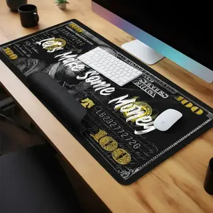 Creative Money Print Extended Mouse Pad, Rectangle Non-slip Gaming Mouse Pad, Office Desk Keyboard Pad For Home Office Desk, Gaming Mousepad, Computer Mouse Pad, Gaming Mat