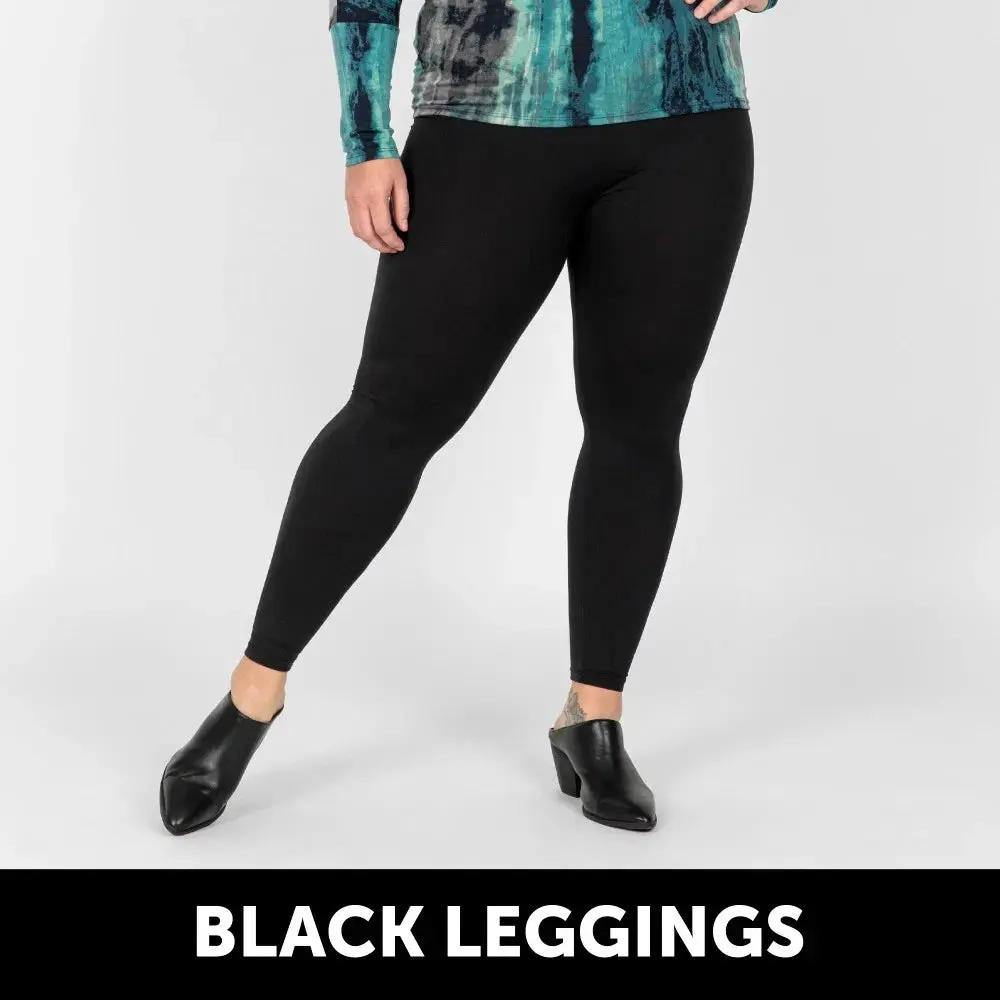 LuLaRoe Tall & Curvy (TC) Leggings - Fits 10-18 Solid Black  NWT