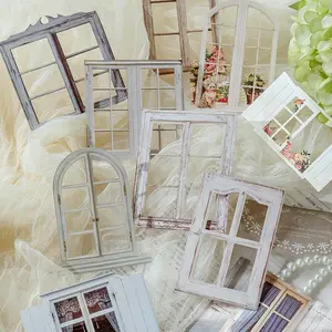 Vintage Window Cut-Out Sticker, 10pcs/pack Decorative Stickers for Scrapbooking Journal Photo Album Planner Scrapbook Page