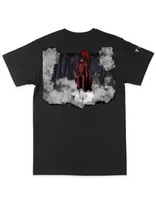 Igris Smoke T-Shirt - Slightly Oversized Casual Black Tee with a hand drawn Design