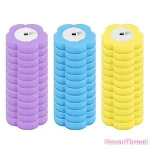 Household Disposable Toilet Brush Refill Sets - 6pc or 12pc Multiple Packs, 3-Layer Sponge Heads, 36 Pieces Total, Bathroom Cleaning Essential (Brushes Not Included)