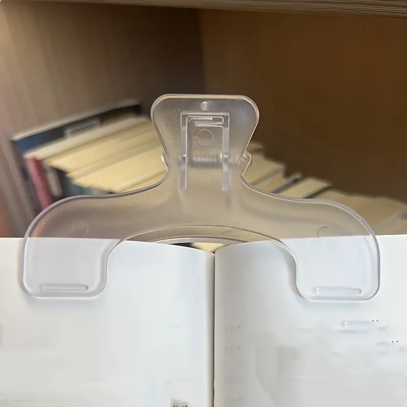 2pcs Students Fix The Book Flip Book Folder with The Cover of The Anti-book Treasure, Plastic Book Clip with Narrow Ruling, Transparent Document Holder for Students, Study Clip for Fine Writing, Binder Clip, Classroom Supplies