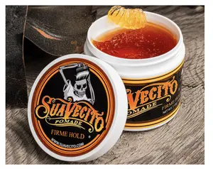 Suavecito Firme Hold Pomade 4oz - Extra Strength Water Soluble Hair Styling Pomade for Curly Thick or Stubborn Hair - Strong Hold Medium Shine - Made in the USA