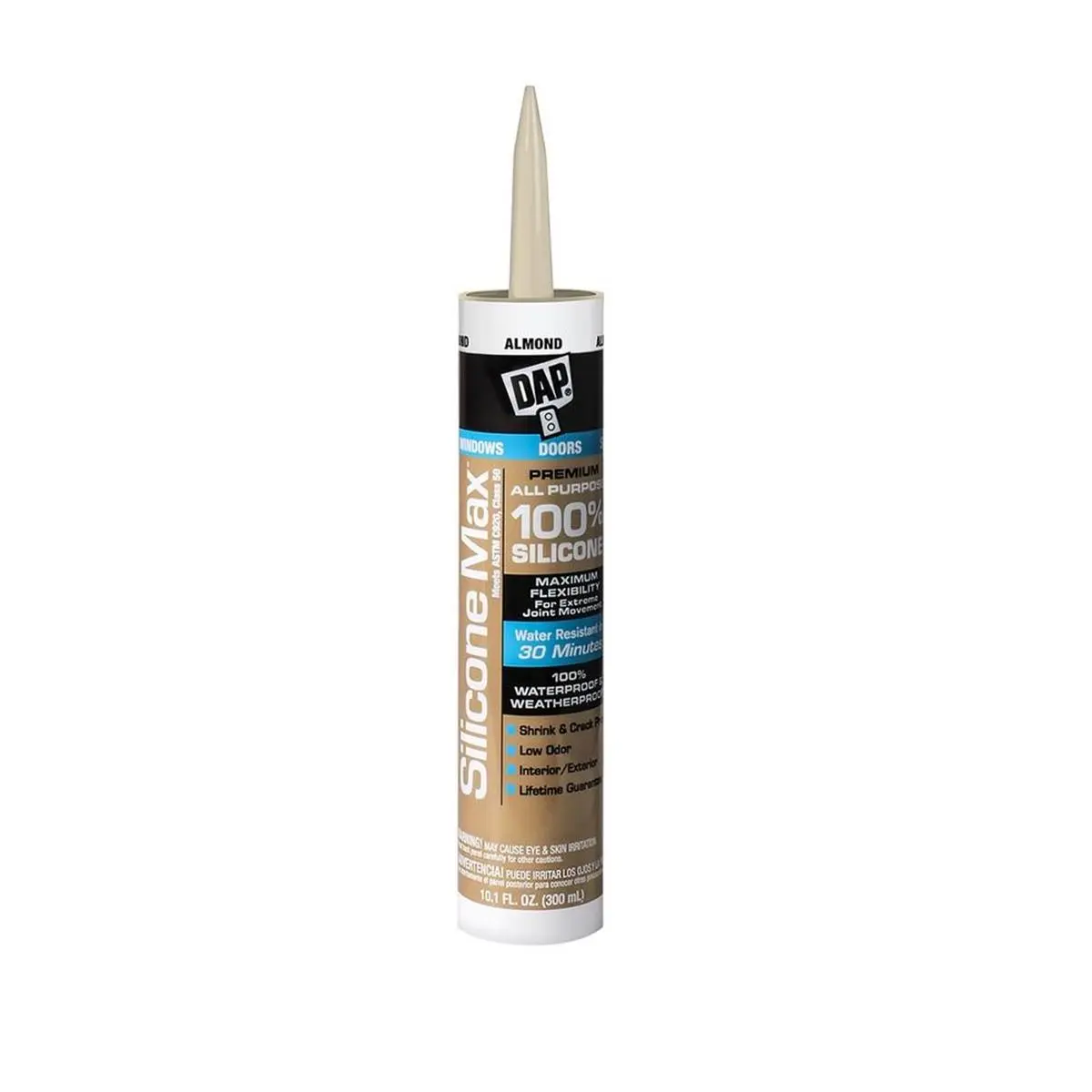 Dap 273642 10.1 oz Silicone Max Sealant - Waterproof Multipurpose Glue Adhesive for All Surfaces