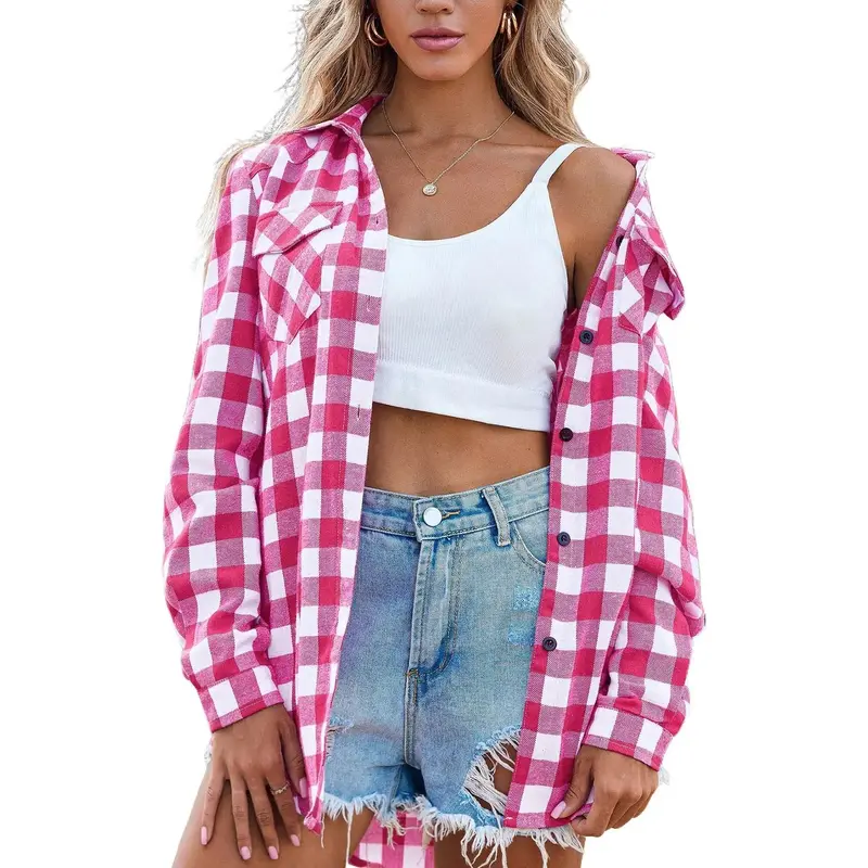 cropped checkered shirt - TikTok Shop