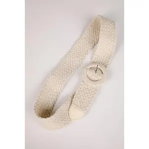 Keep It Together Ivory Straw Belt