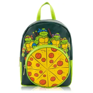 Fast Forward Teenage Mutant Ninja Turtles Backpack for Boys, Girls, Women, Men, Unisex | Cute PU Leather 10" Mini Backpack Purse Shoulder Purse | Teenage Mutant Ninja Turtles Bag and Accessories