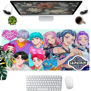 Hunter X Hunter Anime Mouse Pad, Rubber Base Polyester Fiber Desk Mat, Ideal for Gaming and Office, Laptop and RV Choice, Durable Easy Clean