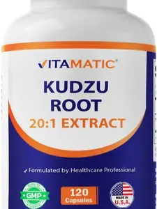 Vitamatic Kudzu Root 20:1 Extract Healthcare Dietary Botanical Pills (Pueraria lobata Root) - Herbal Supplement - Non-GMO, Gluten Free - 120 Veg Capsules - Made in USA