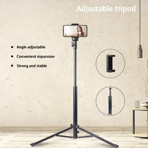 51-Inch Phone Tripod with Universal Phone Clip, Selfie Stick, Vlogging Kit for  & Digital Cameras, Compatible with LED Lights Smartphone Black Videography Equipment Cellphone