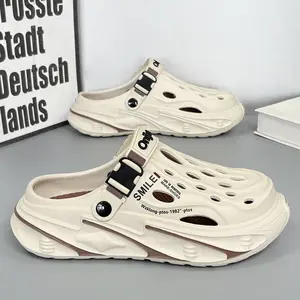 Men’s/Women’s thick-soled clogs, non-slip EVA sporty platform slides, breathable casual sandals with adjustable straps