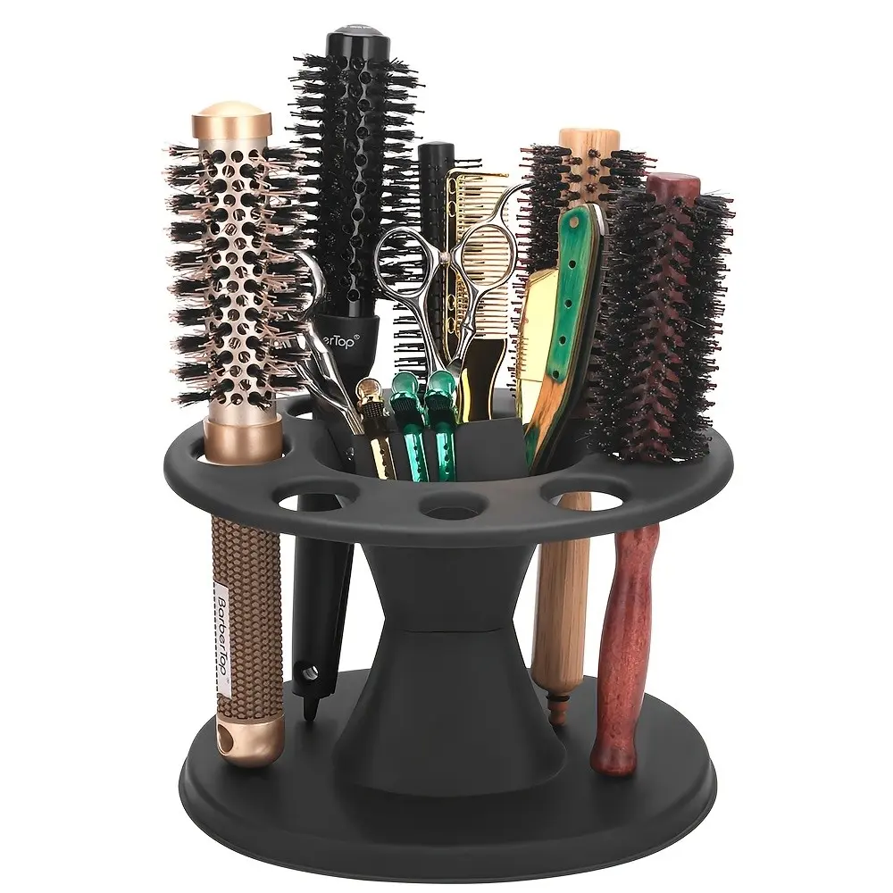 High-Quality Round Hair Brush Holder for Organizing Styling Tools, Durable Compact Design for Easy Access, Ideal for Home & Professional Use