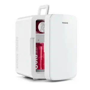 YASHE 10L Mini Fridge 10 Liter 15 Cans Portable refrigerator Thermoelectric Cooler Warmer, skin carePortable Small Refrigerator for Cosmetics, Skin Care and Food , Ideal for Bedroom, Car, Office & Dorm,100% Freon-Free & Eco Friendly