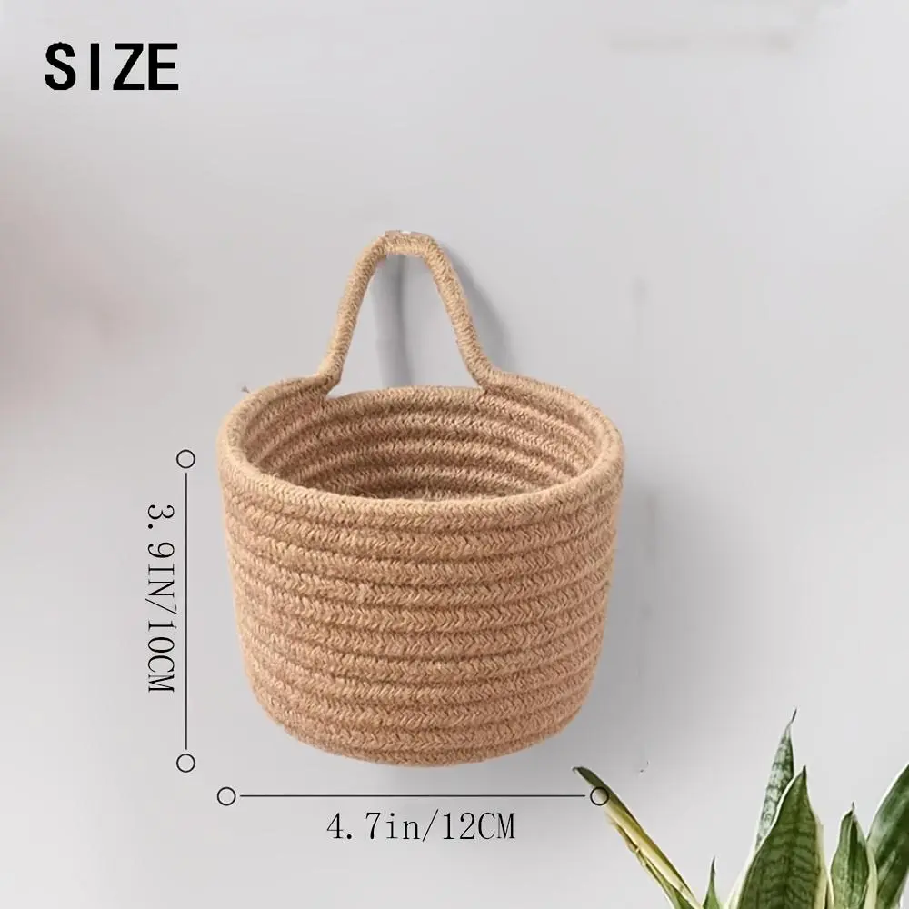 1pc Woven Wall-Mounted Flower Basket with Hanging Storage Shelf Suitable for Bedroom & Living Room, Woven Basket for Decor, Space-Saving Shelf, Decorative Basket for, Blankets, Books,, Entryway