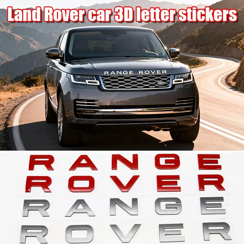 Land Rover Car Letter Emblem, Hood Decoration, Scratch-Resistant Reinforced Front Badge, Replacement Logo for Range Rover, Exterior Modification Parts, Car Decorations, Car Stickers, Car Decals, Automotive Decoration