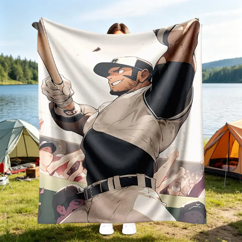 1pc 2026 New Retro Oversized Home Blanket, Baseball Sports Men Women Fashion Printed Sofa Blanket Bed Blanket Beach Camping Outdoor Blanket Nap Blanket Leg Blanket Binge-Watching Blanket Bed Cover Lightweight Travel Home Dual-Use Comfortable Choice