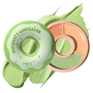 3-Color Color-Correcting Concealer Cream, Coverage, Peach, Covers Redness, Acne Scars, Uneven Skin Tone, Smooth Application