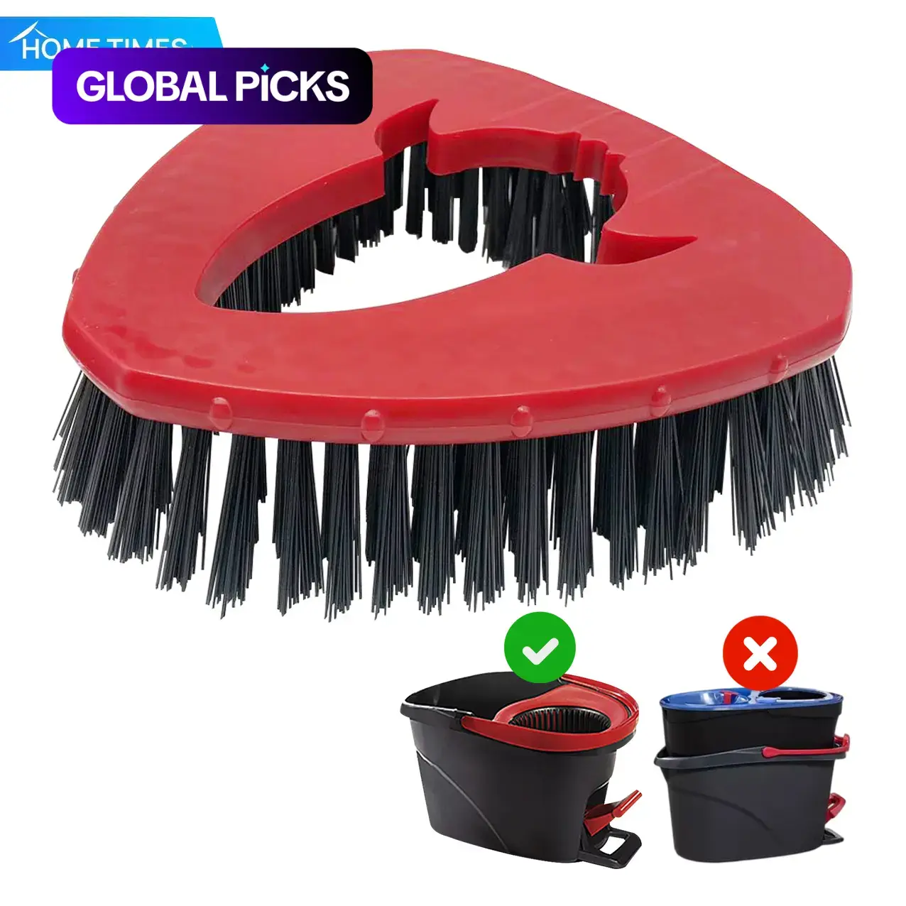 Spin Mop Replacement Head Base, Scrub Mop Brush Head Replacement for O-Cedar EasyWring 1-Tank System, Shower Floor Scrubber, Hard Bristle Cleaning Brush, Spin Mop Accessories #GLOBAL PICKS