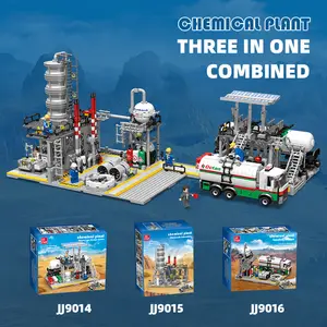 Chemical Plant 3-in-1 Building Blocks Set, Industrial Scene Bricks Kit, Educational & Collectible, Highly Detailed with Multiple Modules, Ideal for STEM Learning & Desk Decoration