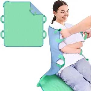 i COVER 34"x36" Positioning Bed Pad with Reinforced Handles, 2 Pack Waterproof & Reusable Incontinence Pads for Turning, Lifting and Repositioning, Patients/Elderly Moving Pad for Home & Hospital