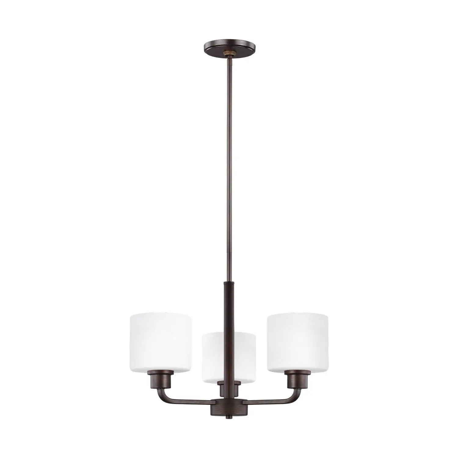 Canfield Three Light Chandelier Bronze