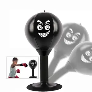 Suction Cup Desktop Punching Bag mini boxing punching bag Desktop Punching Ball with Super-Grip Suction Cup Fast-Rebound Carbon Steel Spring High-Elastic PU Ball Stress Relief for Office Home with Hand Pump Fun Gift for Adults Kids Boxing Equipment Pad