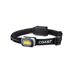 Coast RL10 560 Lumen Dual Color LED High Performance Headlamp with Flood and Spot Beams, Variable Light Control, C.O.B., Alkaline Dual Power, Non-Slip Band, 3 x AAA Included