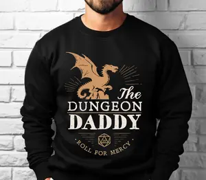 Dungeon Daddy Shirt, Funny Gamer Dad Gift, Dungeon Master Shirt, Retro DnD Shirt, 20 Sided Dice, Critical Roll Shirt, Dungeons and Dragons T-shirt,  Fathers Day Gift, Gift for DM Game Master