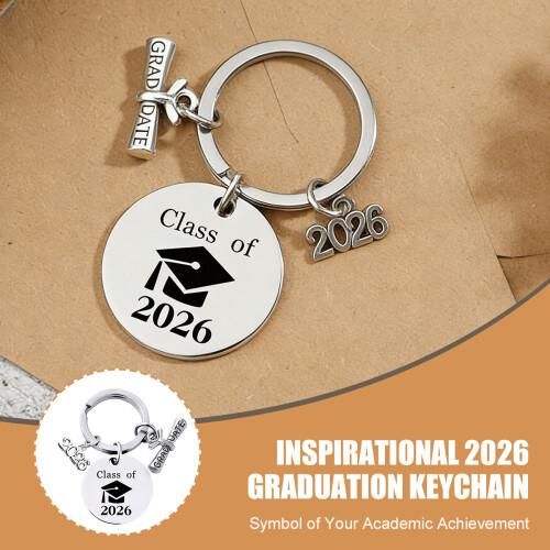 Class of 2026 Graduation Keychains Keyring Gruduation Party Favors Gifts Share with Classmates for Her Him
