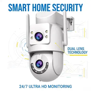 JOOAN 2K 4MP Dual-Lens Camera | 2.4G WiFi, 360° PTZ, Auto Tracking, Alexa Ready