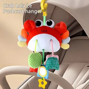 Cute Crab Rattle Baby Stroller Toy, Star-Shaped Teether for Newborns, Infant Soothing Toy, Perfect Gift for Babies Aged 0-1 Year